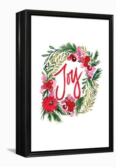 Joy Wreath-Sara Berrenson-Framed Stretched Canvas