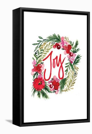 Joy Wreath-Sara Berrenson-Framed Stretched Canvas