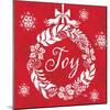 Joy Wreath-Teresa Woo-Mounted Art Print