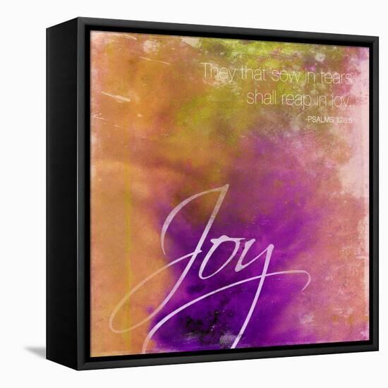 Joy-Jace Grey-Framed Stretched Canvas