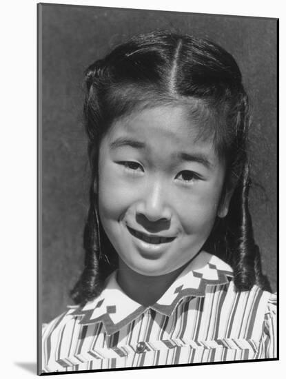 Joyce Yuki Nakamura at Manzanar, 1943-Ansel Adams-Mounted Photographic Print