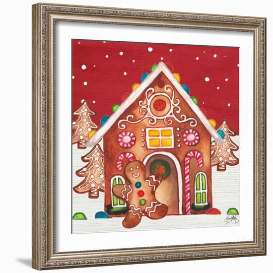 Joyful Gingerbread Village I-Elizabeth Medley-Framed Art Print