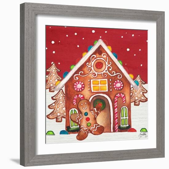 Joyful Gingerbread Village I-Elizabeth Medley-Framed Art Print