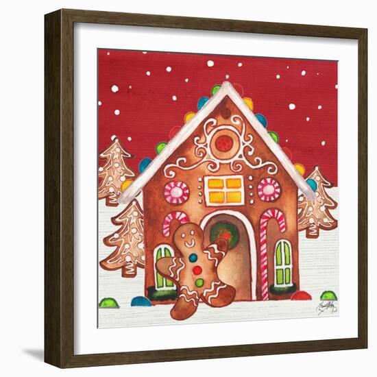 Joyful Gingerbread Village I-Elizabeth Medley-Framed Art Print