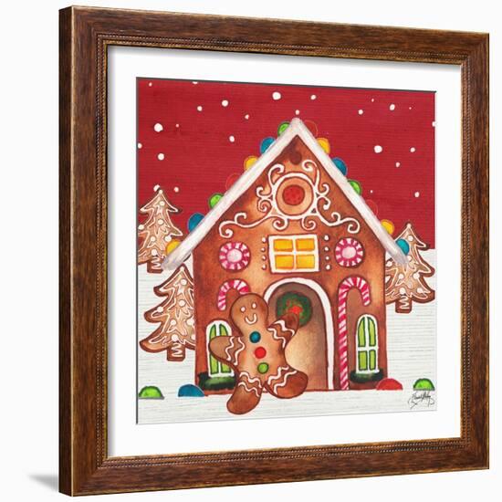 Joyful Gingerbread Village I-Elizabeth Medley-Framed Art Print