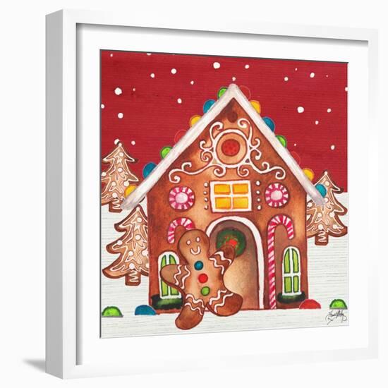 Joyful Gingerbread Village I-Elizabeth Medley-Framed Art Print