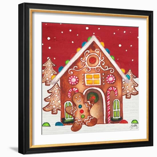 Joyful Gingerbread Village I-Elizabeth Medley-Framed Art Print