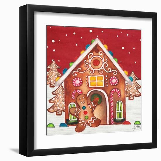 Joyful Gingerbread Village I-Elizabeth Medley-Framed Art Print