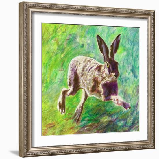 Joyful Hare, 2011-Helen White-Framed Giclee Print