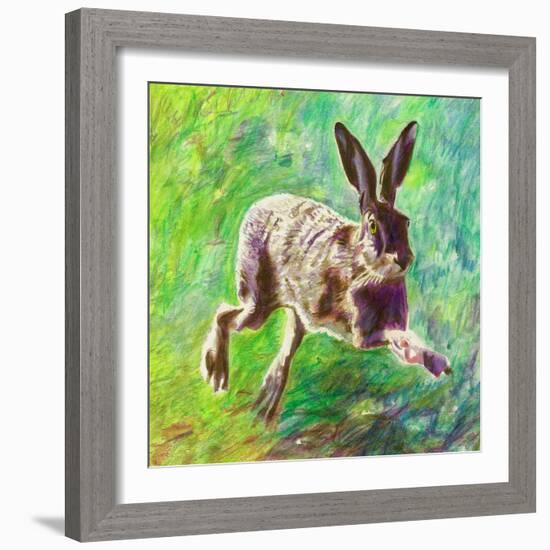 Joyful Hare, 2011-Helen White-Framed Giclee Print