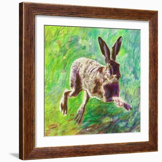 Joyful Hare, 2011-Helen White-Framed Giclee Print