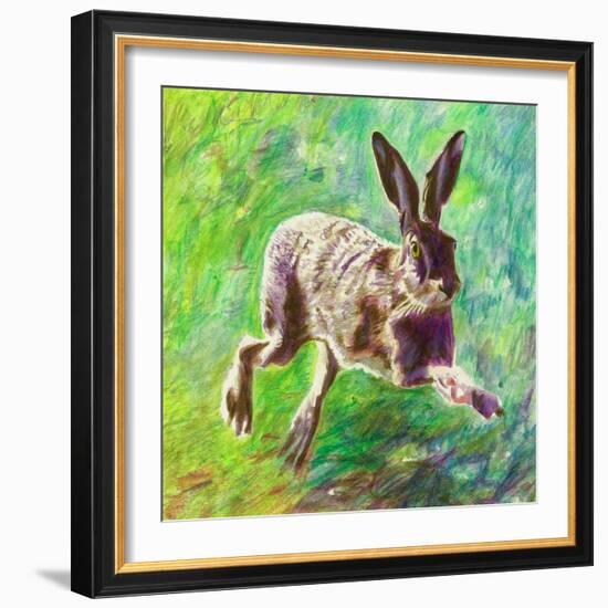 Joyful Hare, 2011-Helen White-Framed Giclee Print