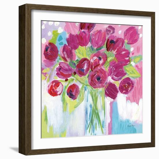 Joyful Tulips-Farida Zaman-Framed Art Print