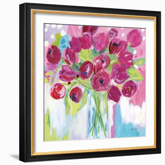 Joyful Tulips-Farida Zaman-Framed Art Print