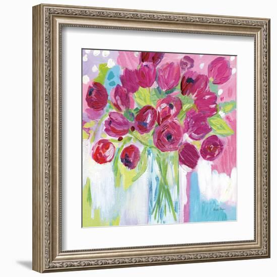 Joyful Tulips-Farida Zaman-Framed Art Print