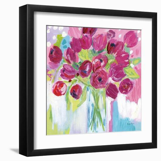Joyful Tulips-Farida Zaman-Framed Art Print