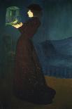 Reader with a Lamp, 1895 (Colour Litho)-Jozsef Rippl-Ronai-Giclee Print