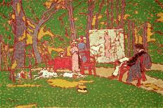 Painting Lazarine and Anella in the Park. it's Hot, 1910-Jozsef Rippl-Ronai-Giclee Print