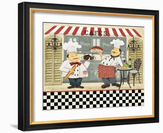 JP2279-French Cafe Chefs-Jean Plout-Framed Giclee Print