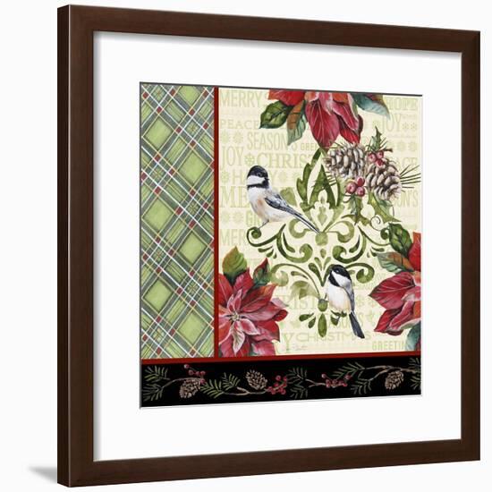 JP3311-Chickadee Holiday-Jean Plout-Framed Giclee Print