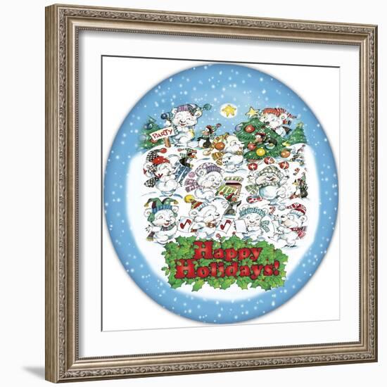 JP3644-Christmas Pary Bears-Jean Plout-Framed Giclee Print