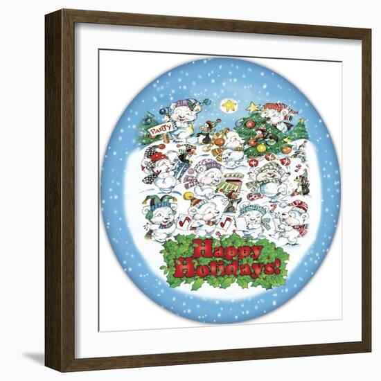 JP3644-Christmas Pary Bears-Jean Plout-Framed Giclee Print