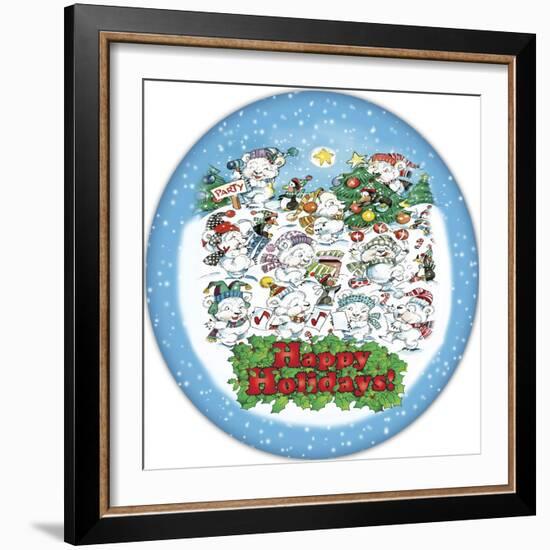 JP3644-Christmas Pary Bears-Jean Plout-Framed Giclee Print