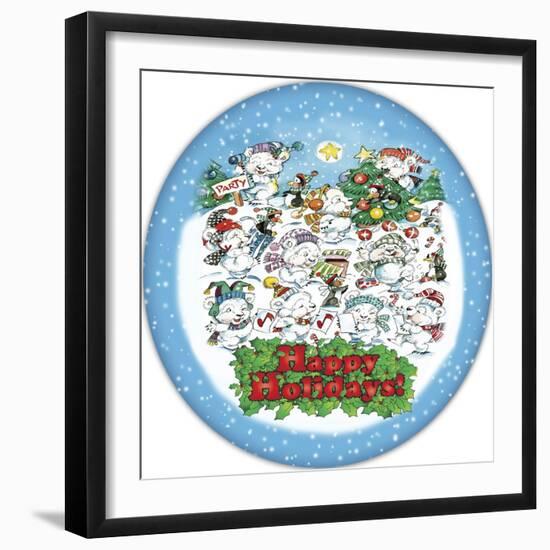 JP3644-Christmas Pary Bears-Jean Plout-Framed Giclee Print