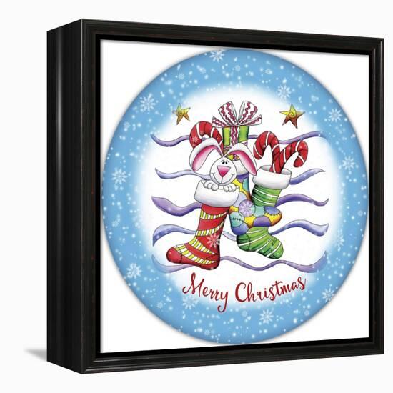 JP3646-Christmas Stockings-Jean Plout-Framed Premier Image Canvas