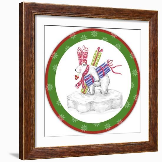 JP3654-Christmas Bear-Jean Plout-Framed Giclee Print