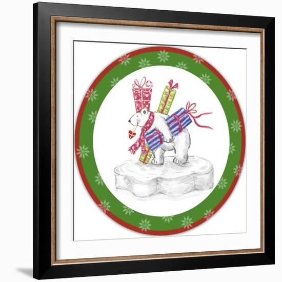 JP3654-Christmas Bear-Jean Plout-Framed Giclee Print