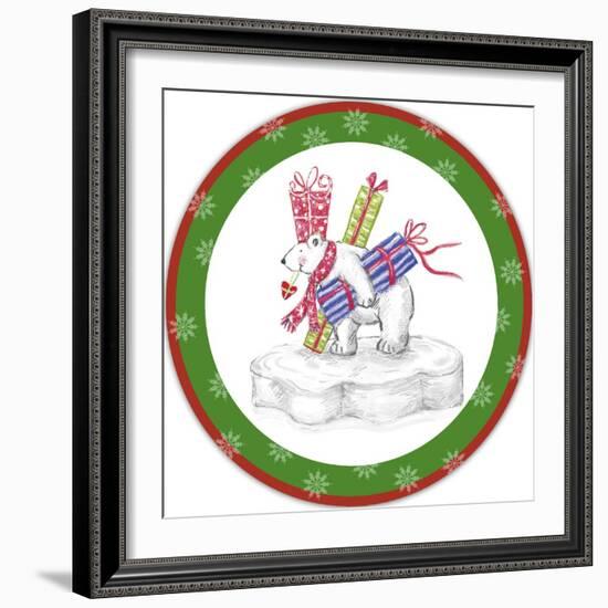 JP3654-Christmas Bear-Jean Plout-Framed Giclee Print