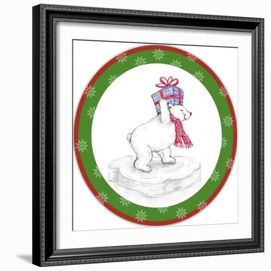 JP3655-Christmas Bear-Jean Plout-Framed Giclee Print