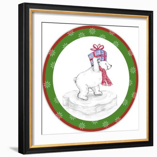 JP3655-Christmas Bear-Jean Plout-Framed Giclee Print