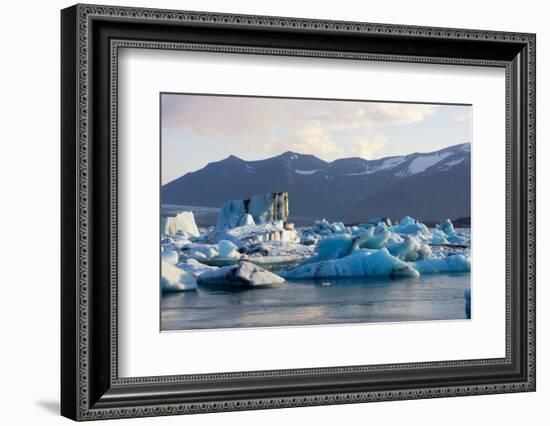 Jškulsarlon - Glacier Lagoon in Morning Light-Catharina Lux-Framed Photographic Print