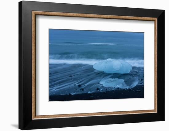 Jškulsarlon, Iceberg Remains on the Atlantic Beach-Catharina Lux-Framed Photographic Print