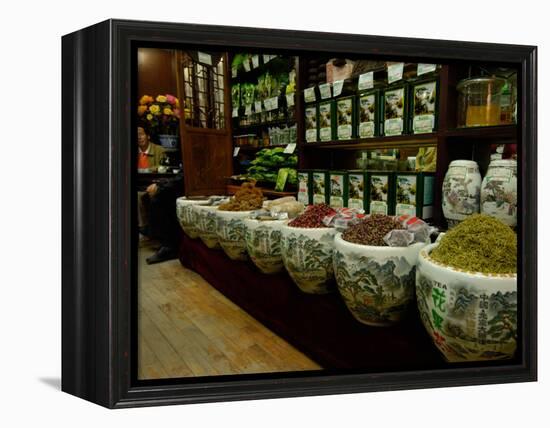 Ju Xian Ming Tea Company, Dashanlan Street, Old Beijing, China-Pete Oxford-Framed Premier Image Canvas