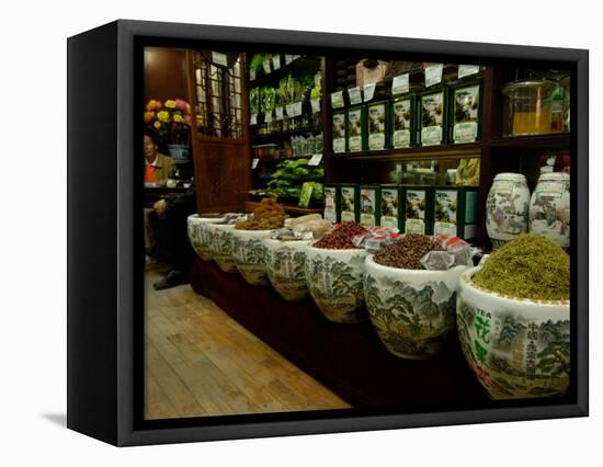 Ju Xian Ming Tea Company, Dashanlan Street, Old Beijing, China-Pete Oxford-Framed Premier Image Canvas