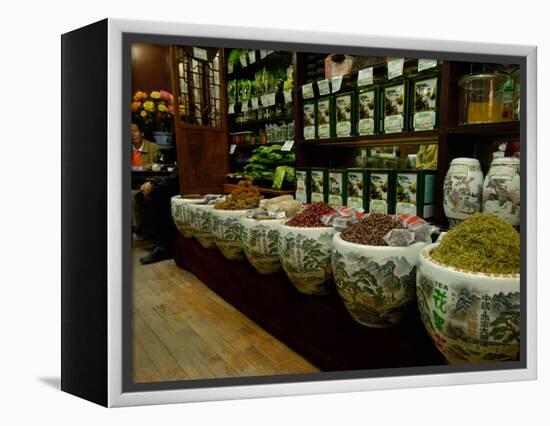 Ju Xian Ming Tea Company, Dashanlan Street, Old Beijing, China-Pete Oxford-Framed Premier Image Canvas