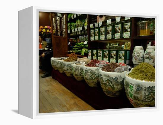 Ju Xian Ming Tea Company, Dashanlan Street, Old Beijing, China-Pete Oxford-Framed Premier Image Canvas