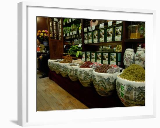 Ju Xian Ming Tea Company, Dashanlan Street, Old Beijing, China-Pete Oxford-Framed Photographic Print