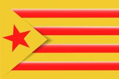 Estelada; Catalan Independence Flag-Juan Carlos B.-Framed Art Print