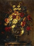 Festoon of Flowers with Cartouche Surrounding a Landscape, 1652-Juan De Arellano-Framed Premier Image Canvas