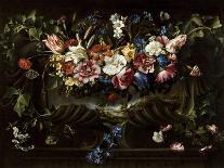 Garland of Flowers with Landscape, 1652-Juan De Arellano-Framed Giclee Print