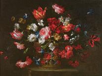 Flowers in a Glass Vase on a Rock-Juan de Arellano-Giclee Print