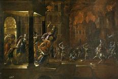 The Burning of Jerusalem-Juan de la Corte-Framed Giclee Print