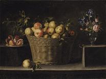 Still Life with Fruit and Goldfinch-Juan de Zurbarán-Giclee Print
