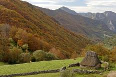 Traditional Thatched Hut, Brana De Fuexu, Valle Del Lago, Somiedo Np. Asturias, Spain-Juan Manuel Borrero-Photographic Print