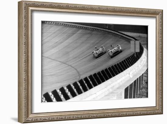 Juan Manuel Fangio and Stirling Moss at the 6th Italian Grand Prix-Angelo Cozzi-Framed Giclee Print