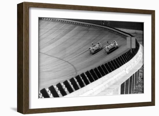Juan Manuel Fangio and Stirling Moss at the 6th Italian Grand Prix-Angelo Cozzi-Framed Giclee Print